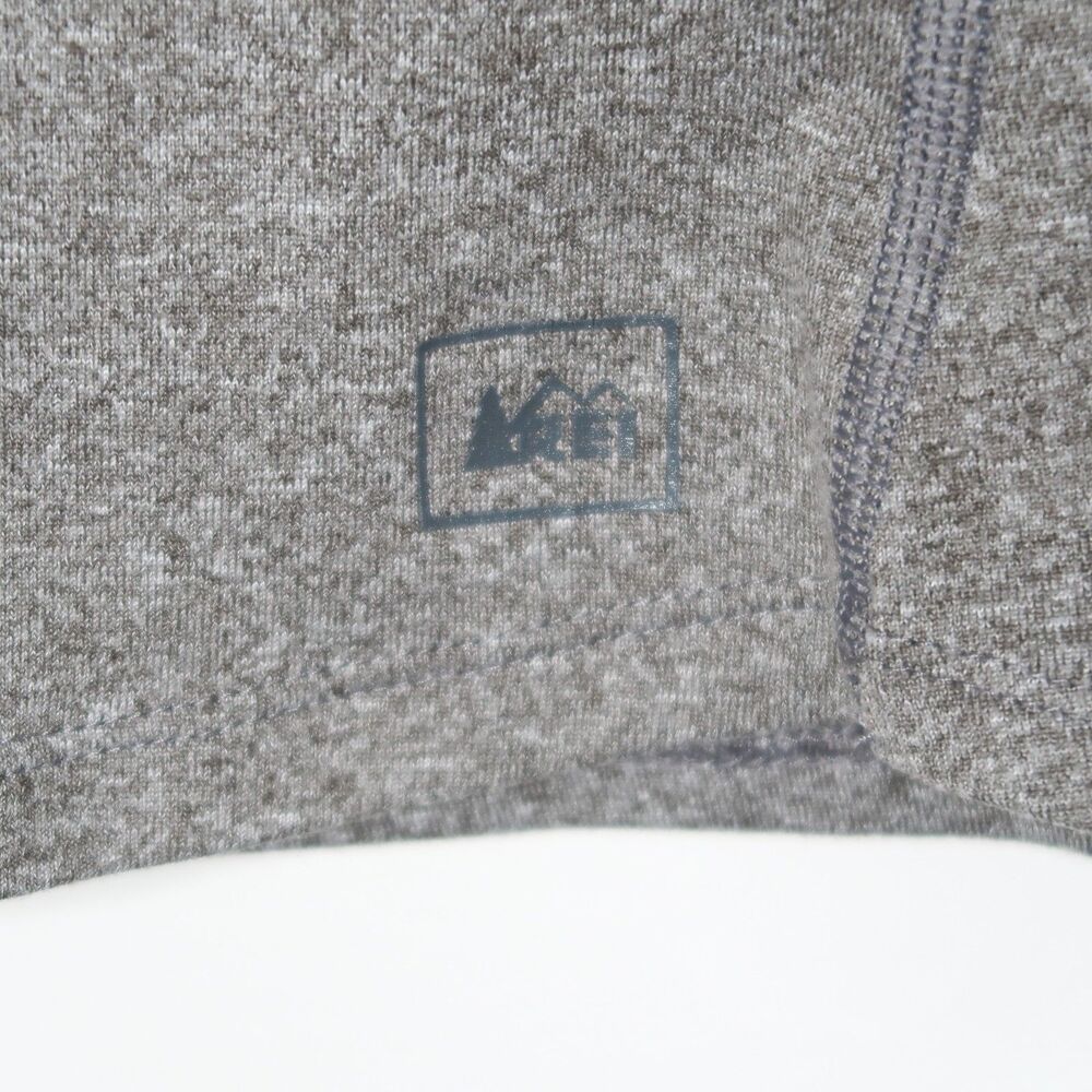REI Womens Shirt Size Medium Gray Tan Scoop Neck Stretch Hiking Outdoors Active - Picture 6 of 7